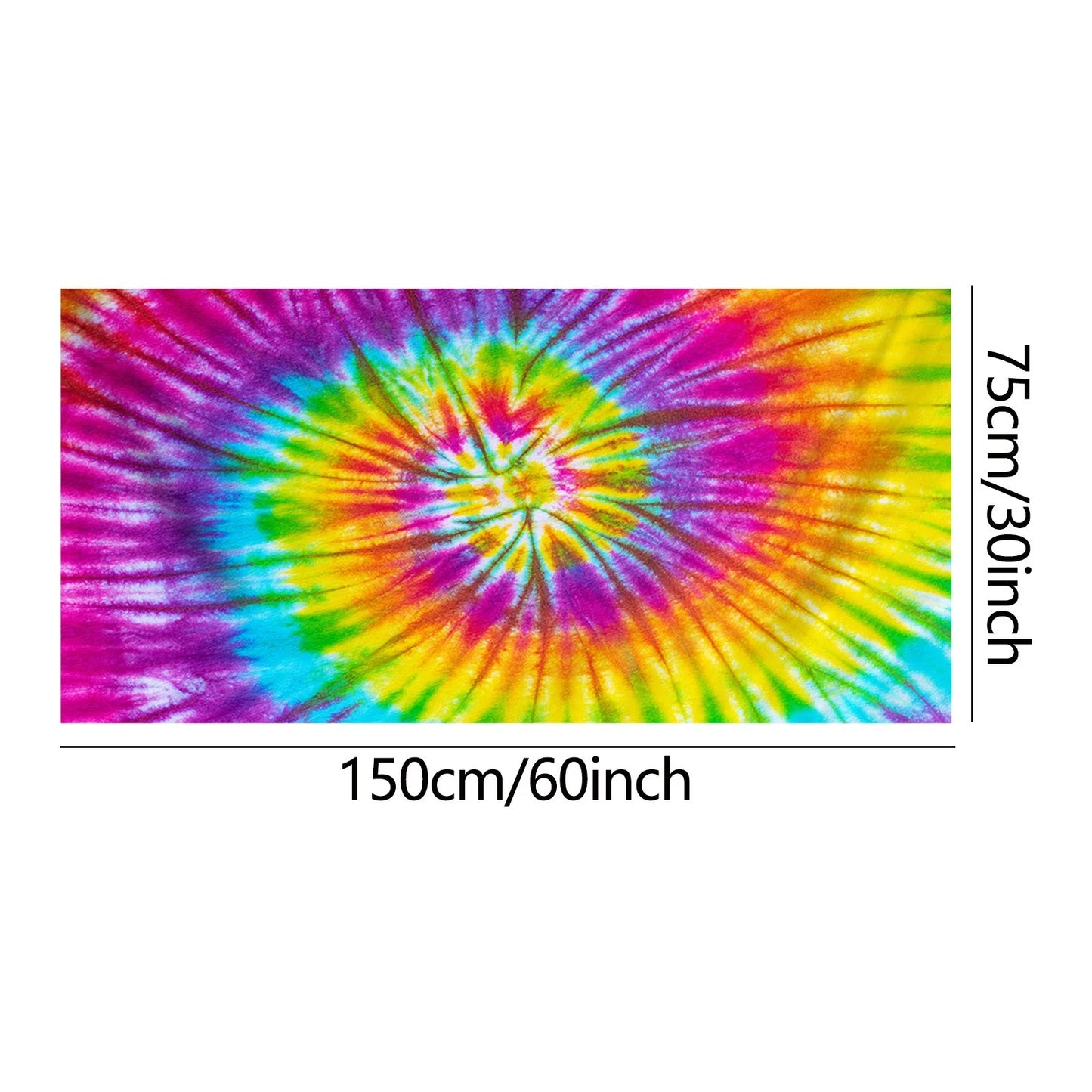 Microfiber Beach Towel Super Lightweight Colorful Bath Towel Sandproof Beach Blanket Multi-Purpose Towel for Travel Swimming Pool 30X60 Inch 2023